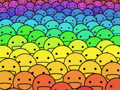 rire - sourire multi couleurs